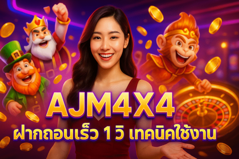 AJM4X4 ฝากถอนเร็ว 1 วิ เทคนิคใช้งาน